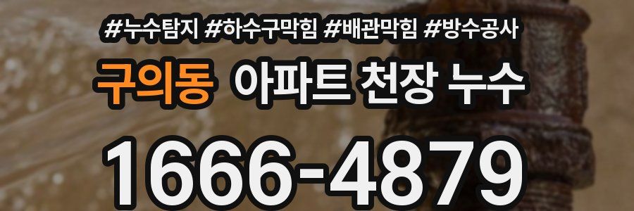 구의동 아파트 천장 누수