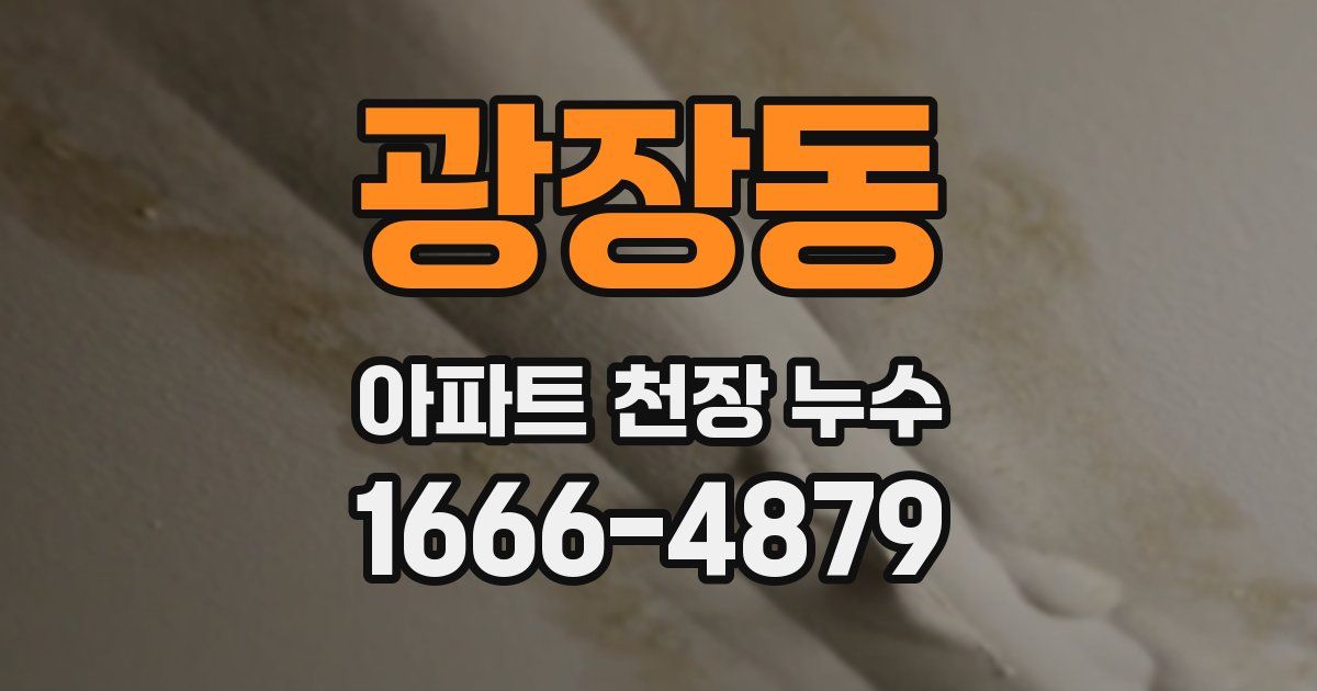 광장동 아파트 천장 누수