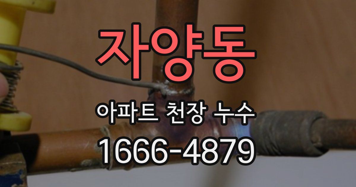 자양동 아파트 천장 누수