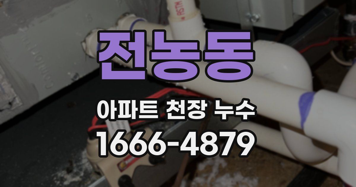 전농동 아파트 천장 누수