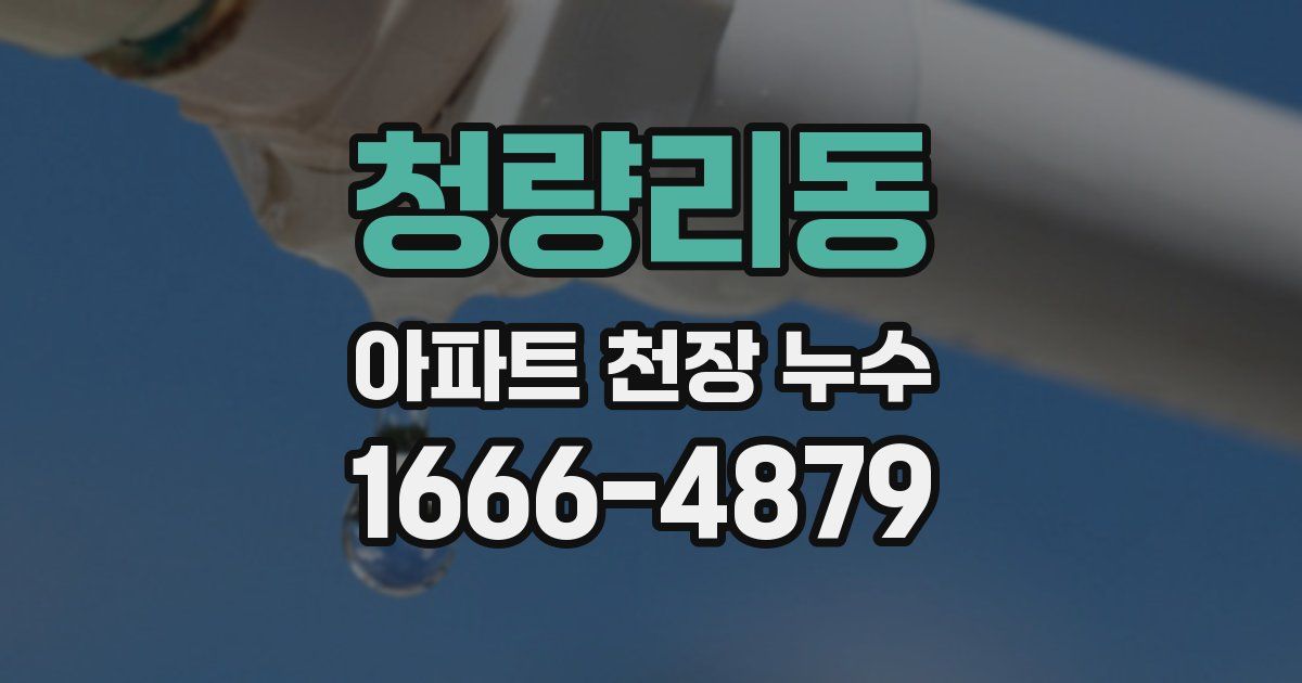 청량리동 아파트 천장 누수