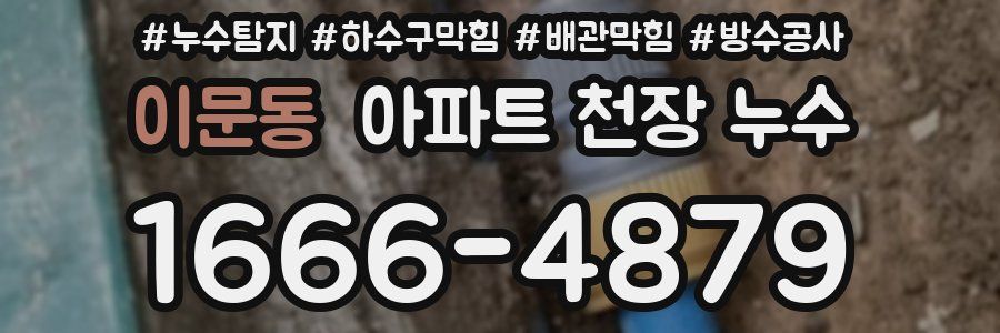 이문동 아파트 천장 누수
