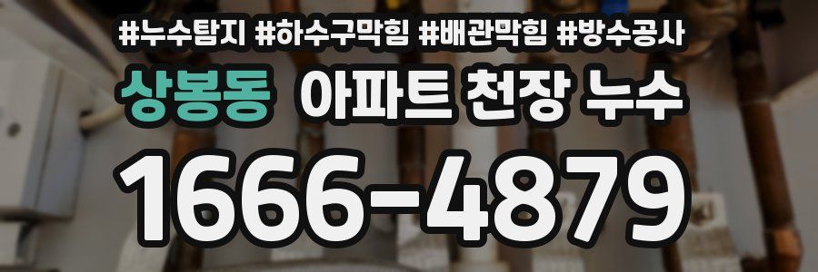 상봉동 아파트 천장 누수