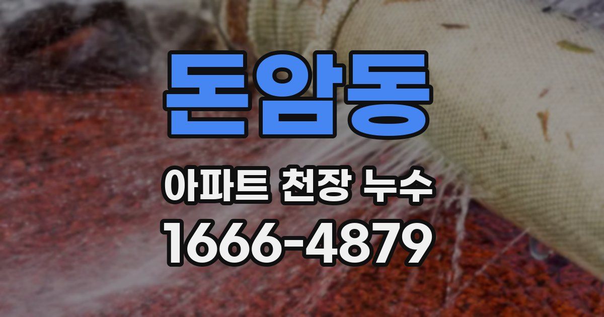 돈암동 아파트 천장 누수