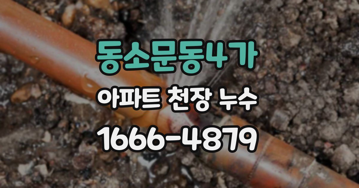 동소문동4가 아파트 천장 누수