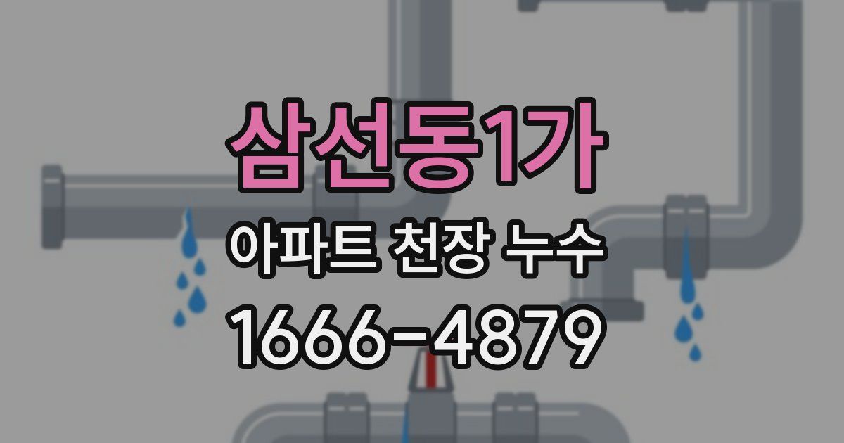 삼선동1가 아파트 천장 누수