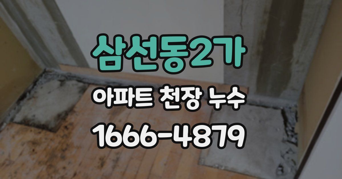 삼선동2가 아파트 천장 누수
