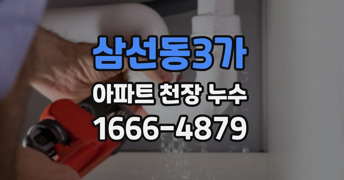 삼선동3가 아파트 천장 누수