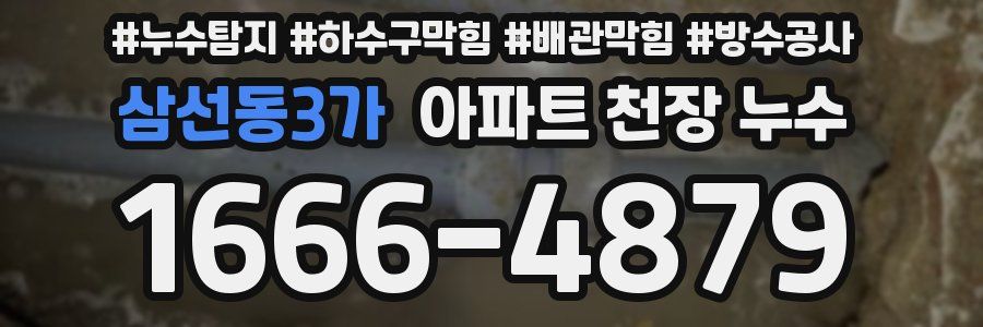 삼선동3가 아파트 천장 누수