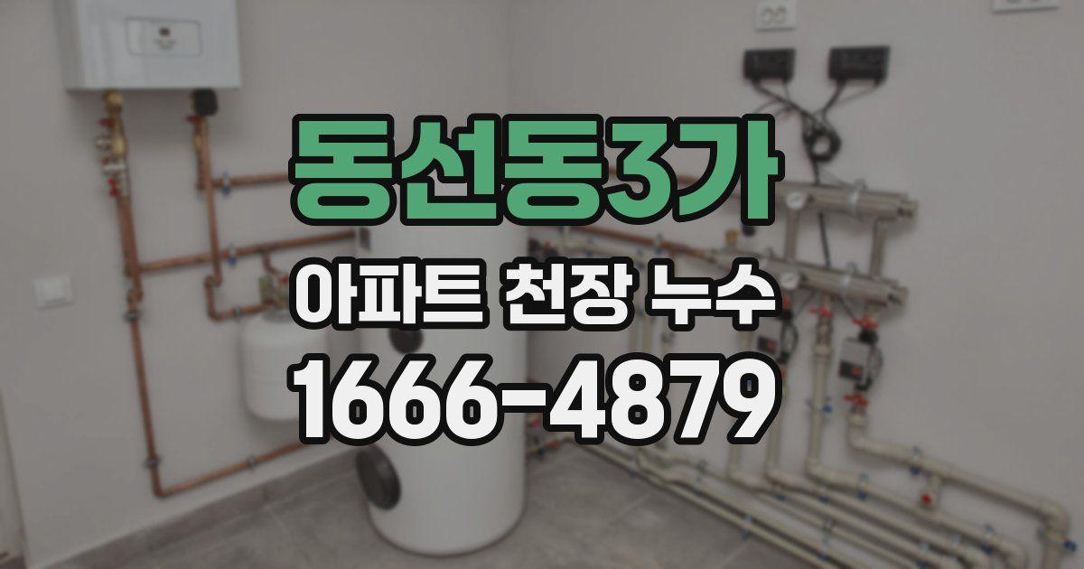 동선동3가 아파트 천장 누수