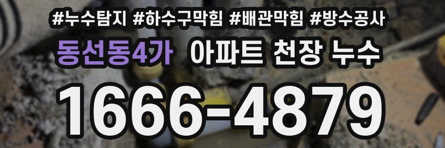 동선동4가 아파트 천장 누수