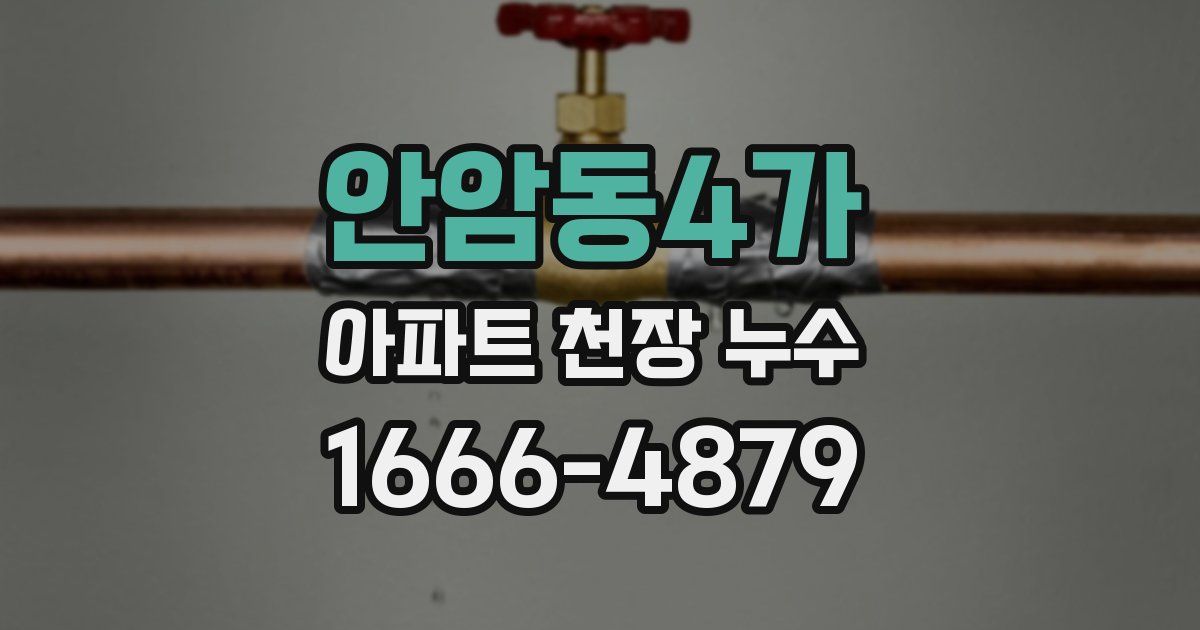 안암동4가 아파트 천장 누수