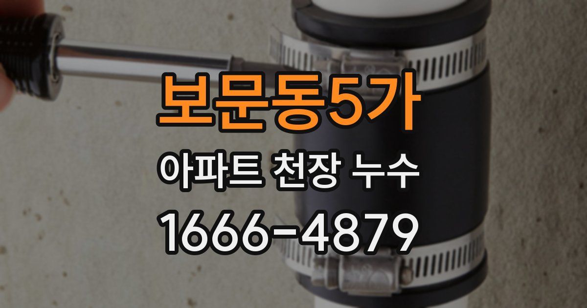 보문동5가 아파트 천장 누수