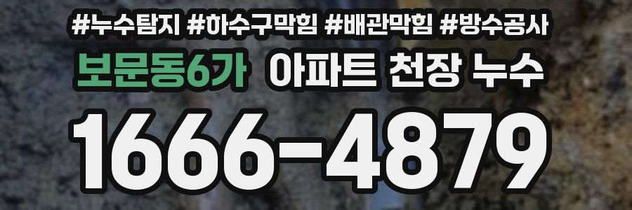 보문동6가 아파트 천장 누수
