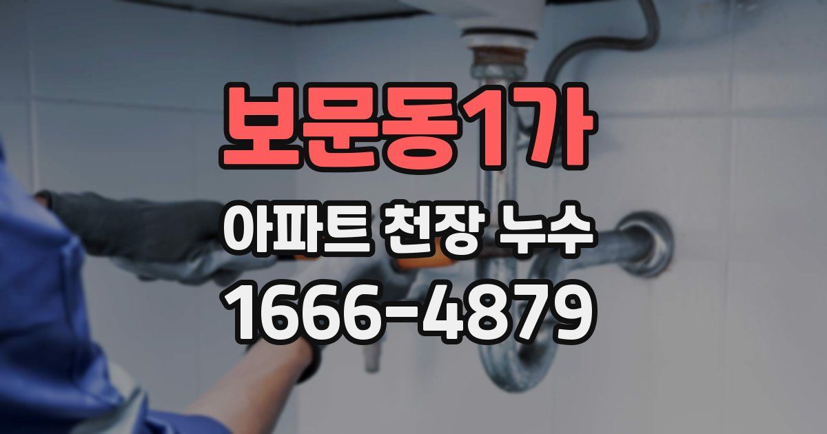 보문동1가 아파트 천장 누수