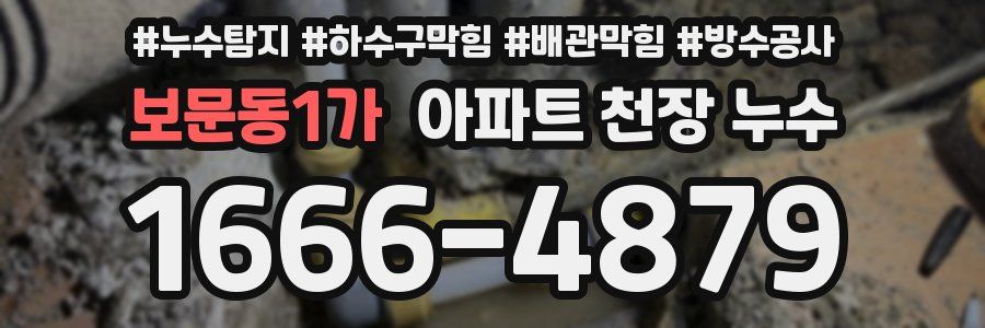 보문동1가 아파트 천장 누수