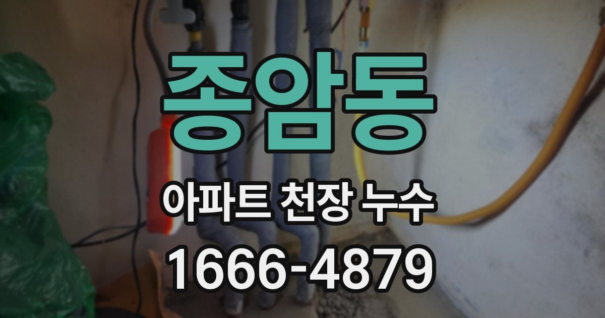 종암동 아파트 천장 누수