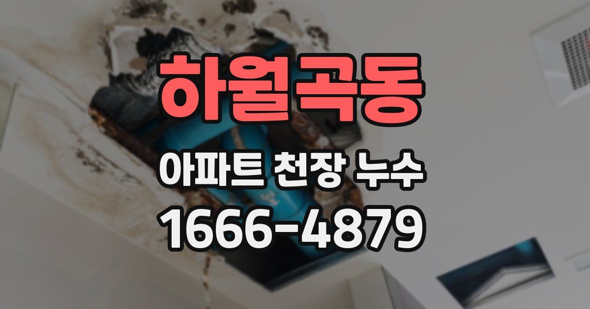 하월곡동 아파트 천장 누수
