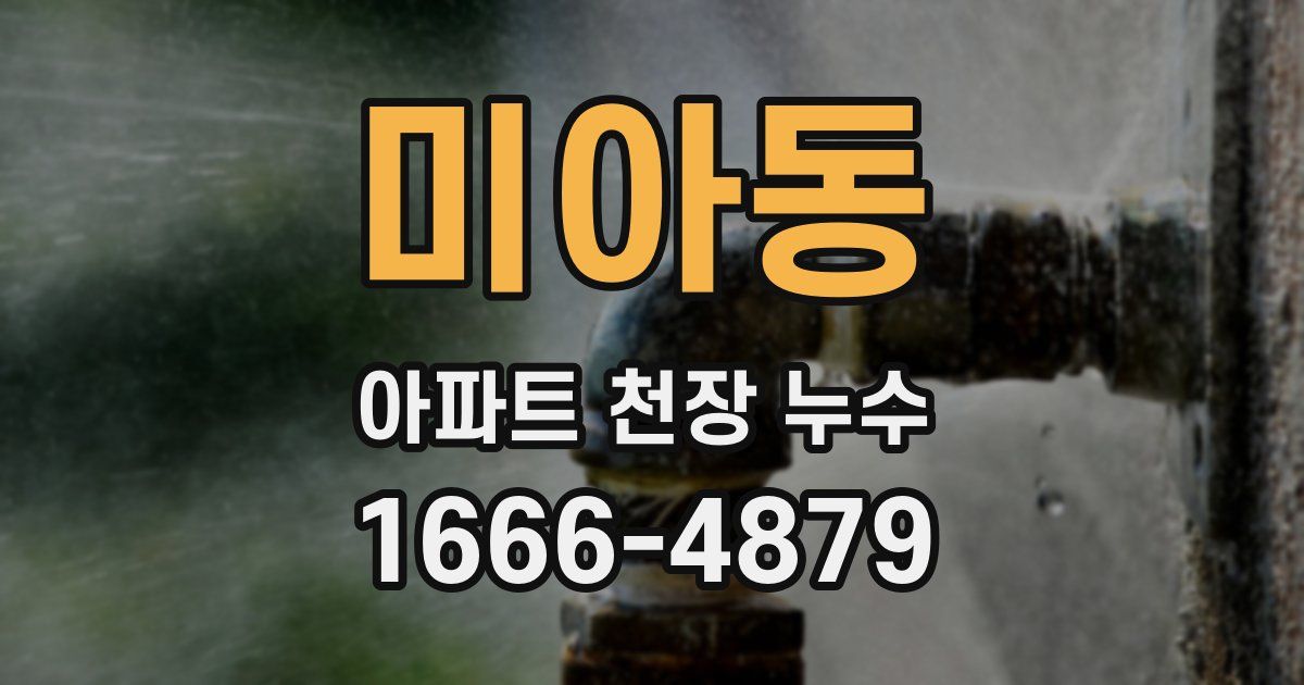 미아동 아파트 천장 누수