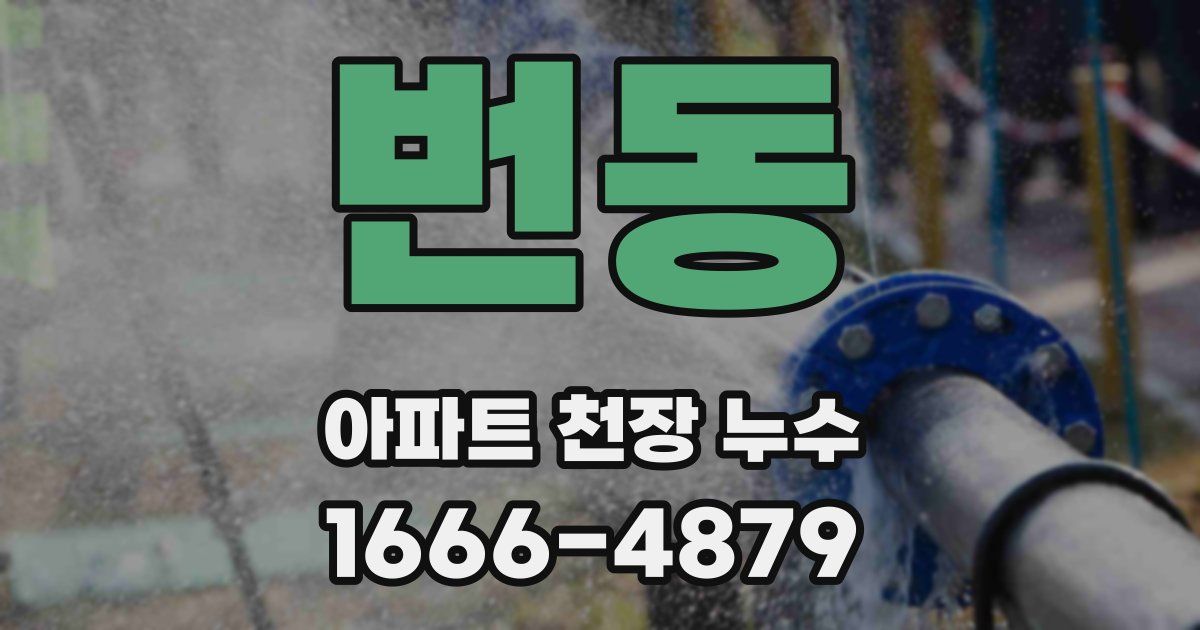 번동 아파트 천장 누수
