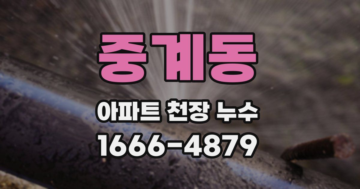 중계동 아파트 천장 누수