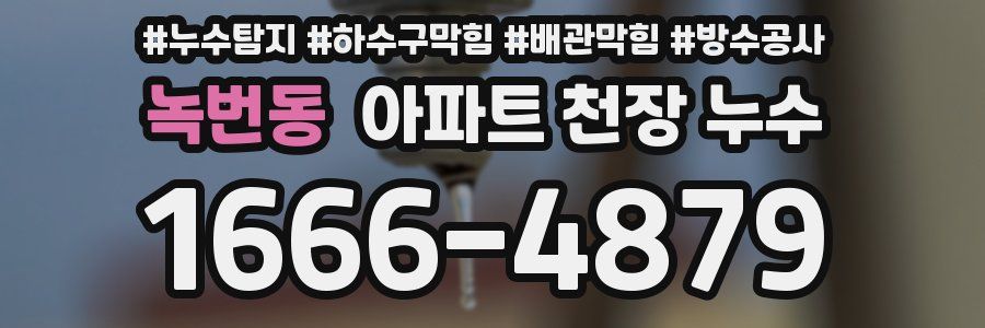 녹번동 아파트 천장 누수
