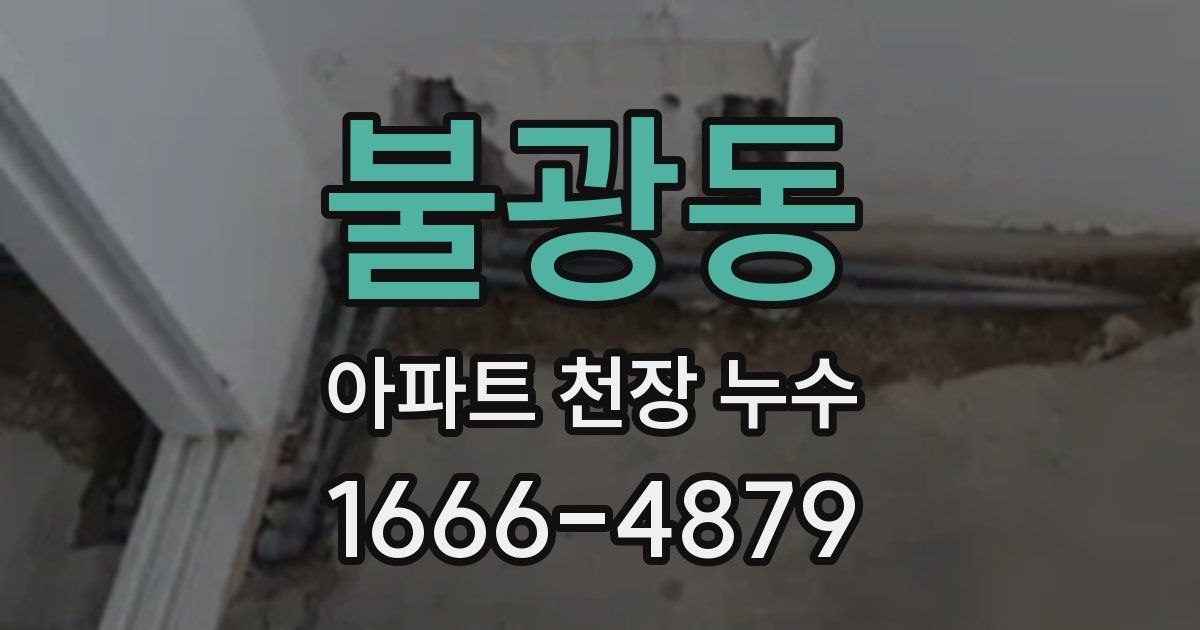 불광동 아파트 천장 누수