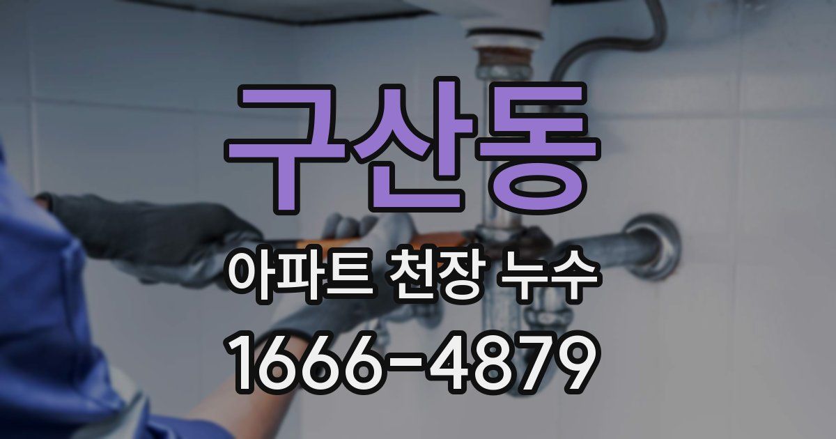 구산동 아파트 천장 누수