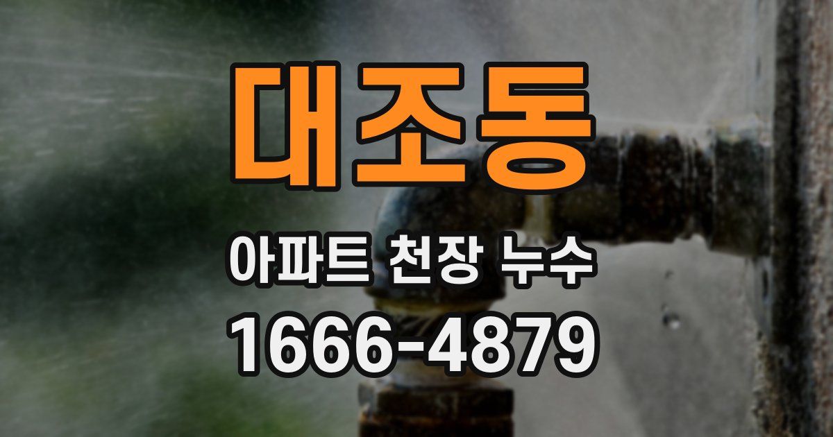 대조동 아파트 천장 누수