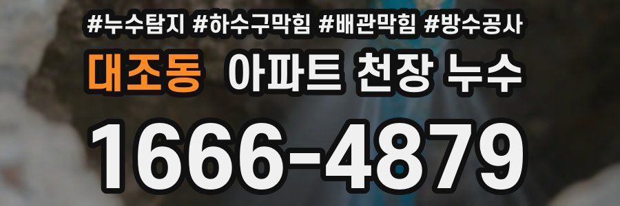 대조동 아파트 천장 누수