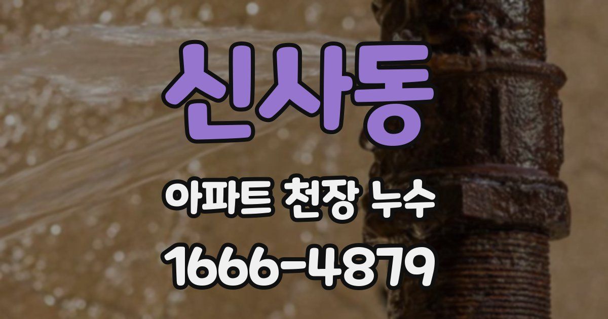 신사동 아파트 천장 누수