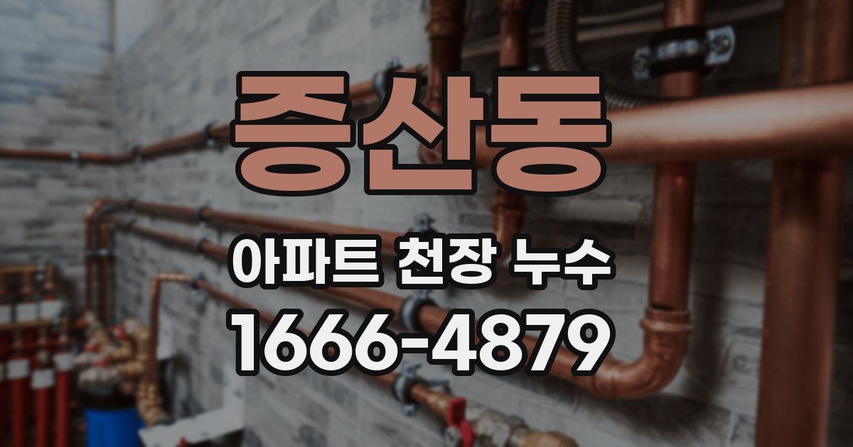 증산동 아파트 천장 누수