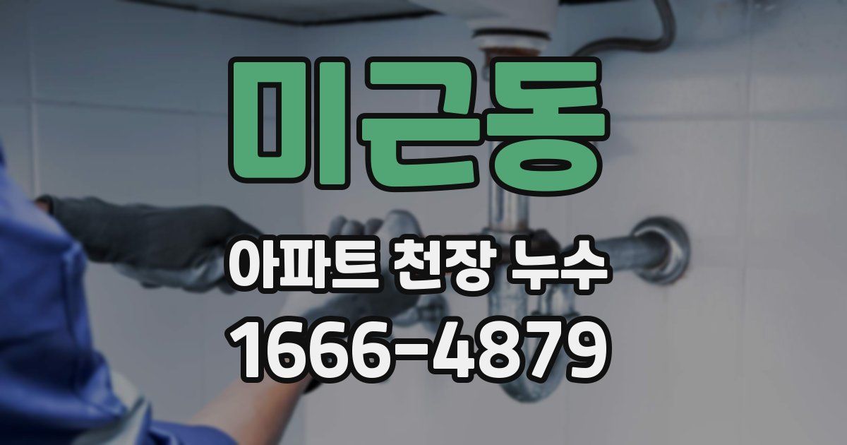 미근동 아파트 천장 누수