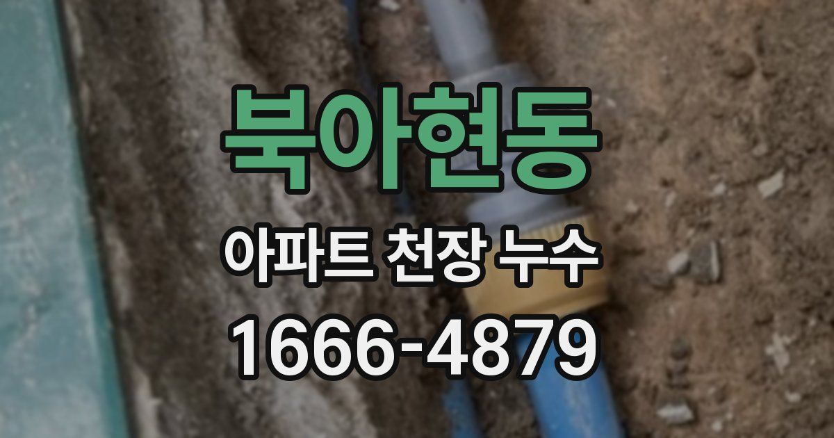 북아현동 아파트 천장 누수