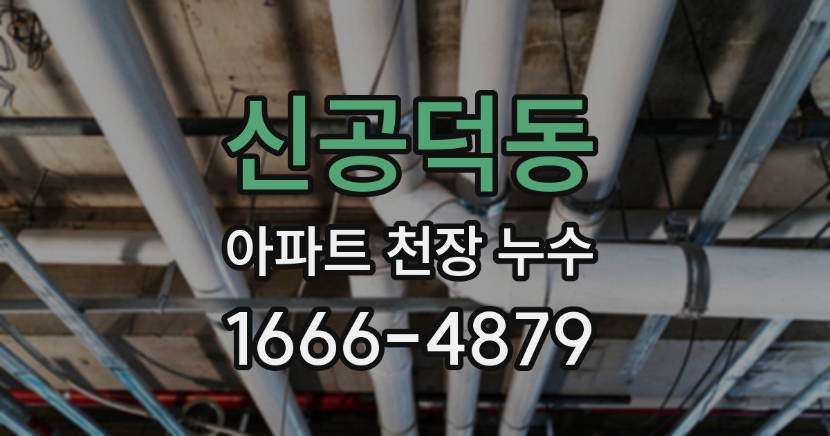 신공덕동 아파트 천장 누수
