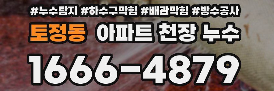 토정동 아파트 천장 누수
