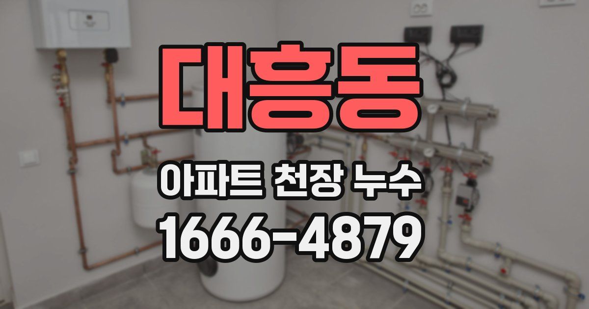대흥동 아파트 천장 누수
