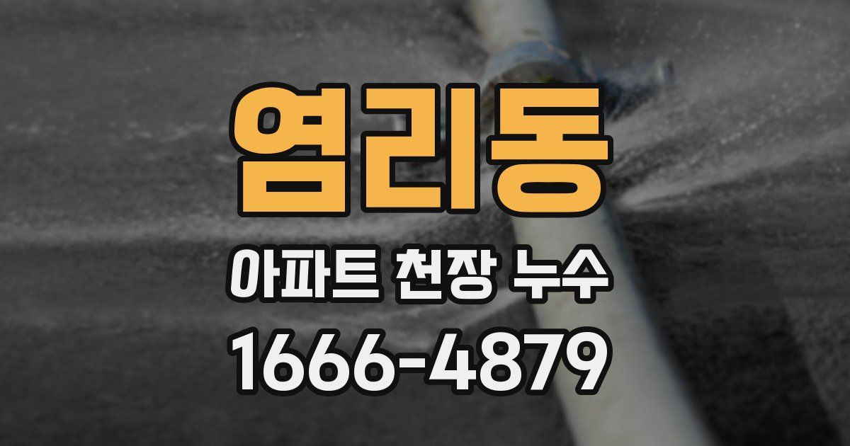 염리동 아파트 천장 누수