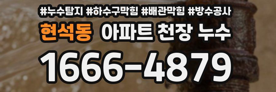 현석동 아파트 천장 누수