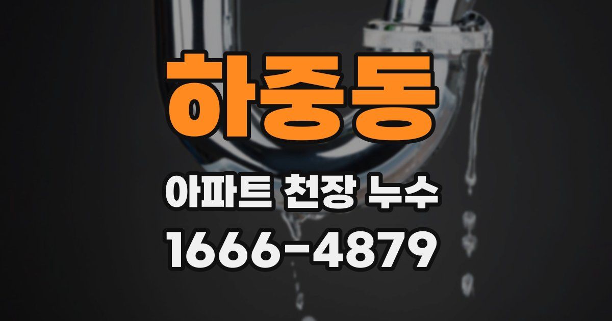 하중동 아파트 천장 누수