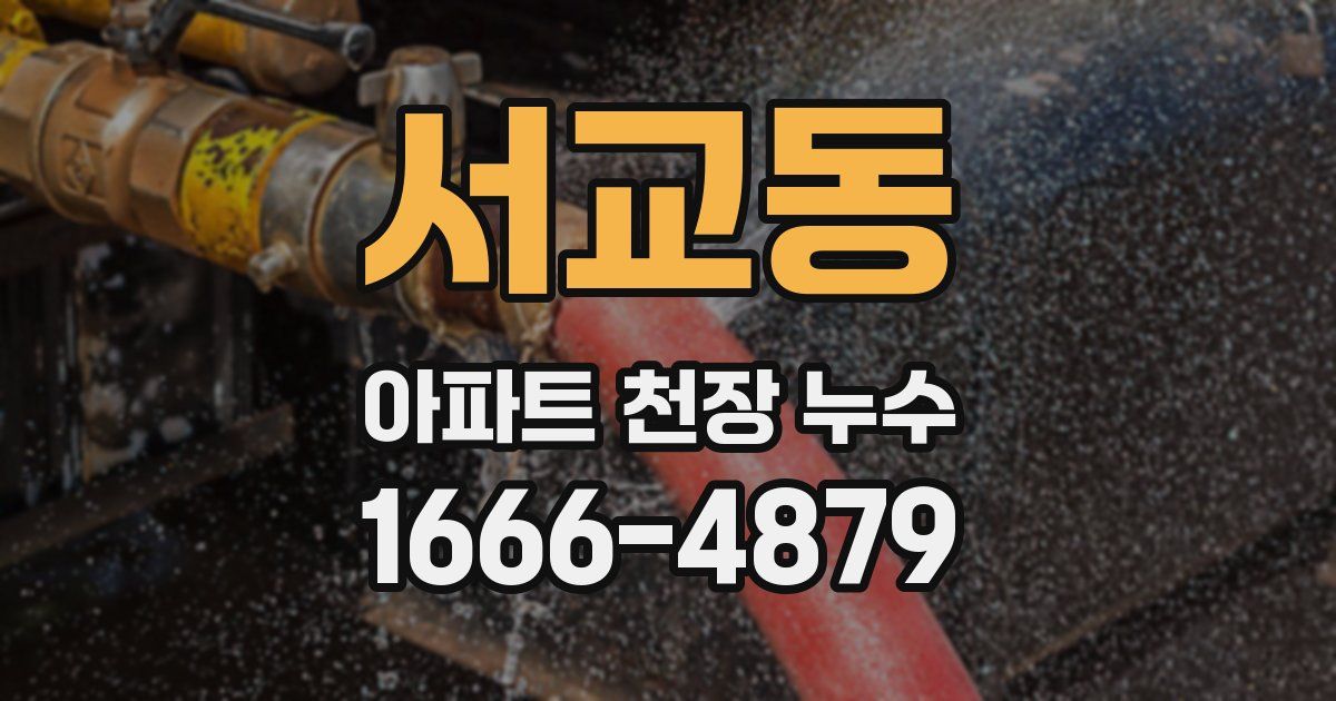 서교동 아파트 천장 누수