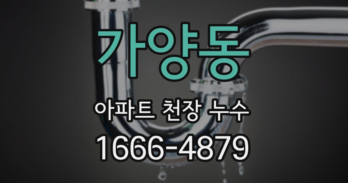 가양동 아파트 천장 누수