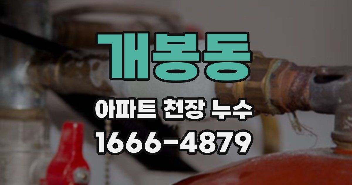개봉동 아파트 천장 누수