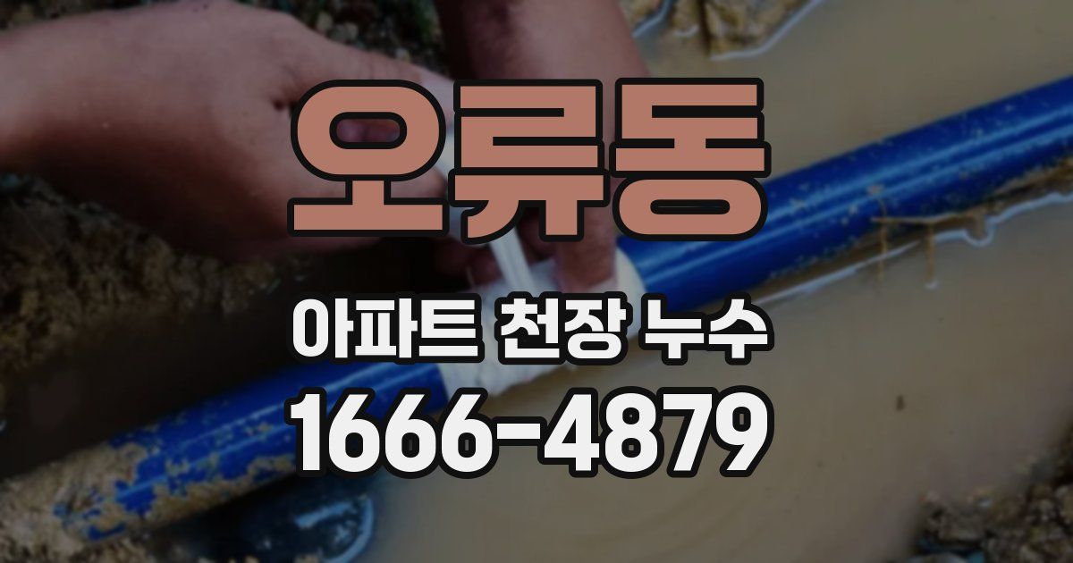 오류동 아파트 천장 누수