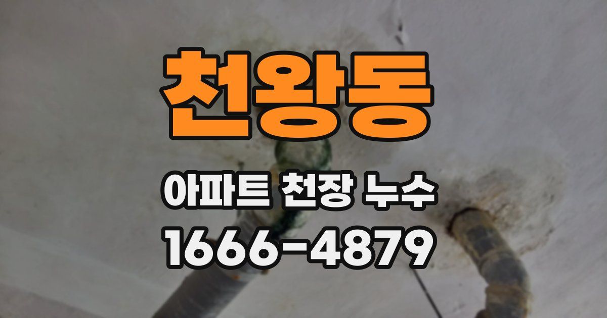천왕동 아파트 천장 누수