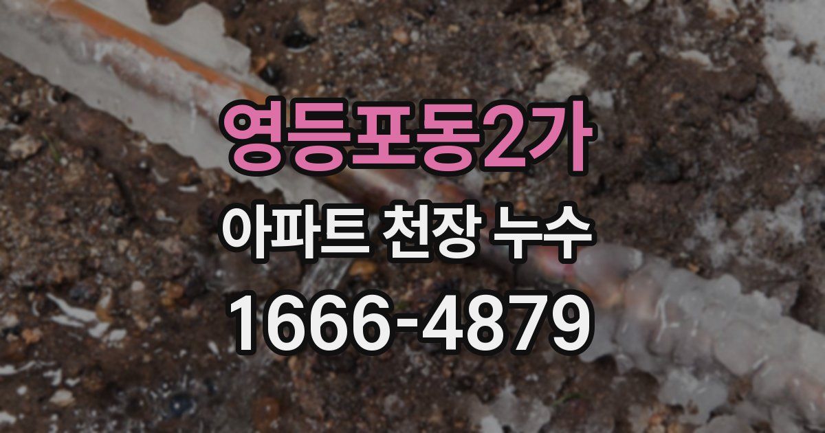 영등포동2가 아파트 천장 누수