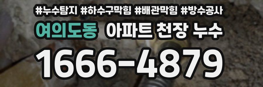여의도동 아파트 천장 누수