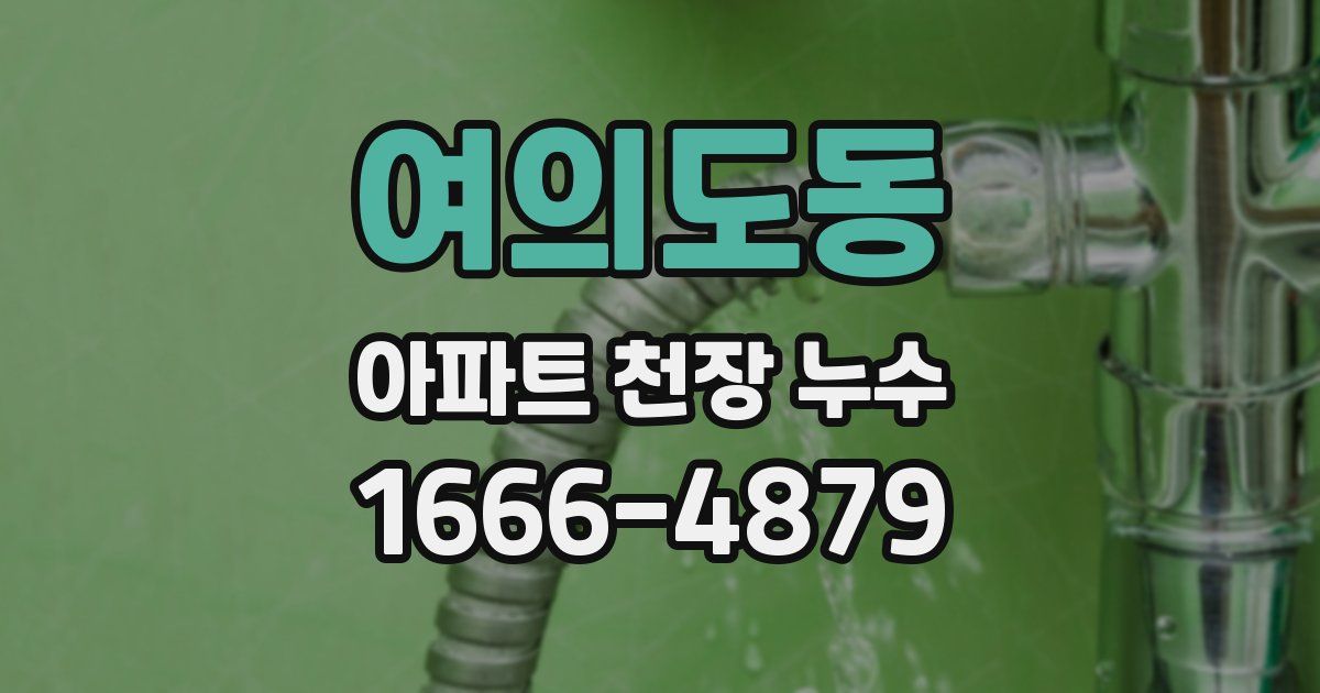 여의도동 아파트 천장 누수