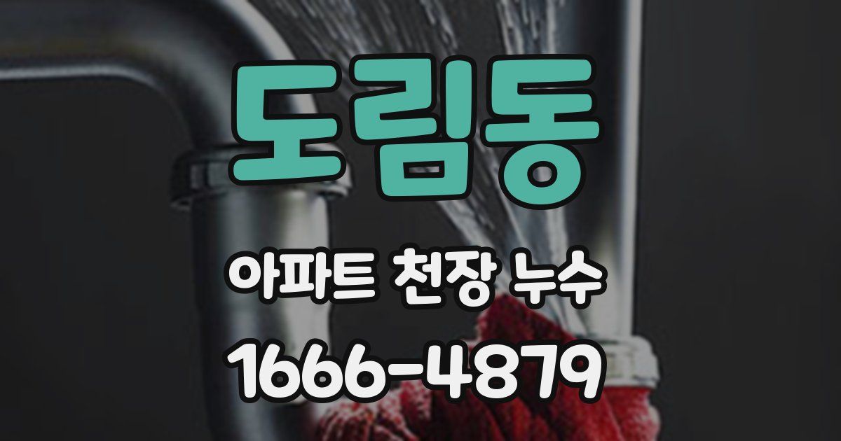 도림동 아파트 천장 누수
