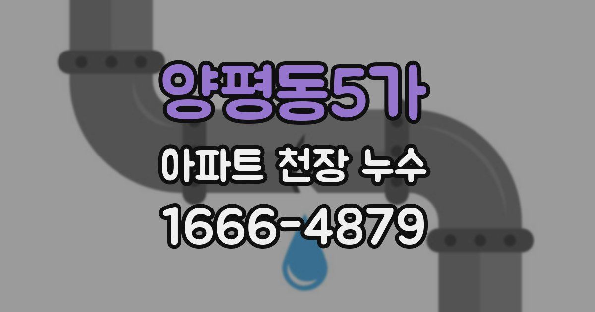 양평동5가 아파트 천장 누수